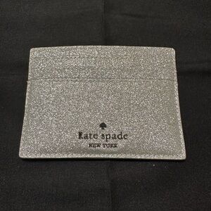 Kate Spade Silver Glimmer Glitter Card Case